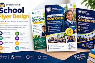 design professional school flier educational flier or school