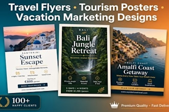 design travel flyers tourism posters and vacation marketing designs