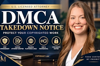 issue a dmca takedown notice for copyright infringement as a US copyright lawyer