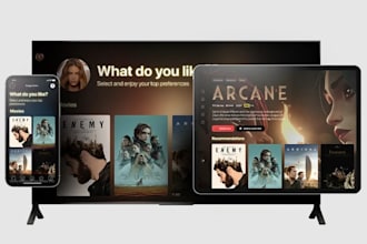 build ott app, live streaming app, smart tv app with panel