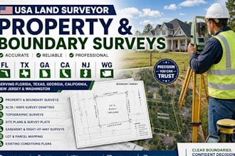 usa fl tx ga ca nj wg land surveyor property and boundary surveys