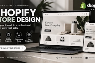 design a modern professional shopify store