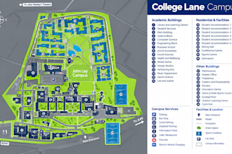 design 2d 3d campus maps, university maps, wayfinding and facility map plans