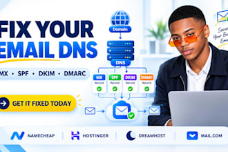 configure dns, mx, spf and dkim for namecheap, hostinger, dreamhost and mail com