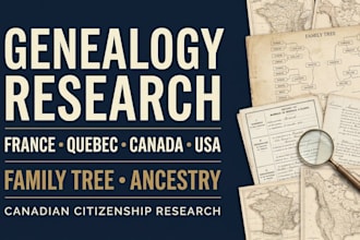 do genealogy research in france, quebec, canada and USA and canadian citizenship