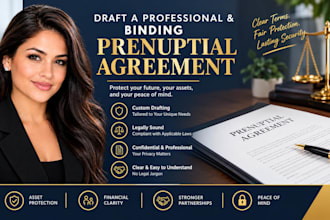 draft a professional and binding prenuptial agreement