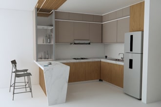 haré modelado 3d arquitectónico, renders fotorrealistas y planos de planta