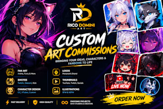 illustrate furry character emote stickers
