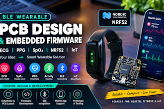 design ble wearable pcb ecg ppg spo2 nrf52 iot device embedded firmware