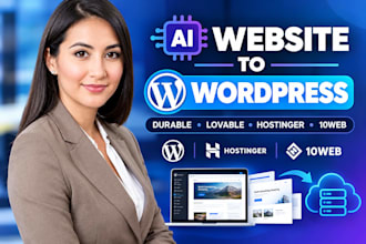 convert ai website durable lovable hostinger 10web to wordpress