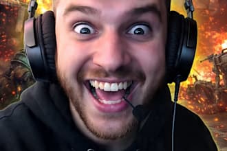 design viral gaming youtube thumbnail with face