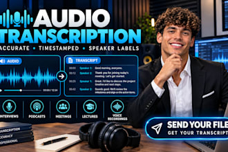 accurately transcribe audio to text, timestamps speaker labels, audio transcript