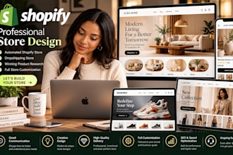 build automated shopify store, shopify store design, shopify dropshipping store