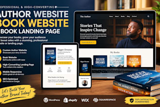 design author website, book website, book author website and book landing page