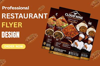 design professional restaurant promotion flyers and menu designs