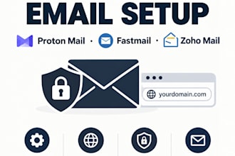 setup privacy focused business email using proton mail, fastmail or zoho mail