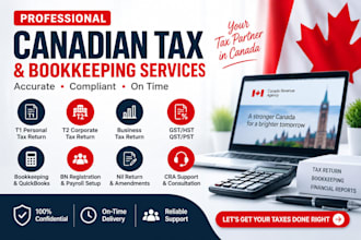 file canada tax , t1 t2, corporate tax, business tax, gst, hst, bookkeeping