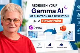 redesign your gamma ai healthtech presentation into professional powerpoint