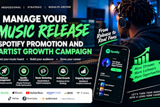 manage your music release spotify promotion and artist growth campaign