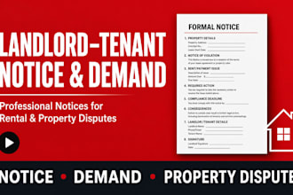 draft a professional landlord tenant notice or demand letter