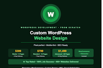 design and develop a professional wordpress website from scratch