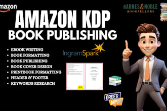 format kindle paperback manuscript, edit amazon KDP books, KDP book publishing
