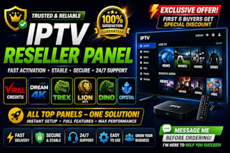 set up your reseller panel and develop a branded m3u player