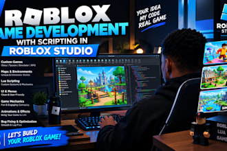 create and develop a professional roblox game with scripting in roblox studio