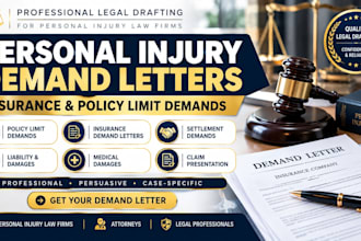write insurance and policy limit demand letters for personal injury law firms
