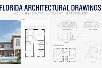 do florida architectural drawings for adu, renovation and tenant improvement
