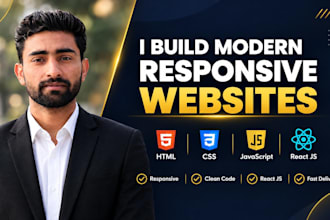be your react js frontend developer for responsive websites
