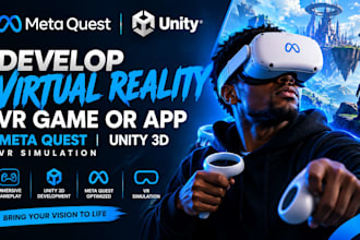 develop virtual reality VR game or app meta quest with unity 3d vr simulation