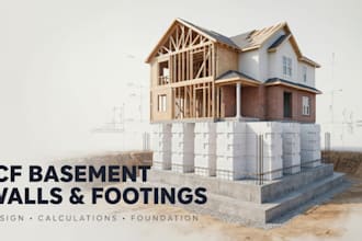 design icf basement walls, footings and foundation calculations