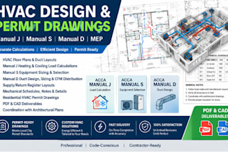 hvac design manual j load calculation permit mep drawings