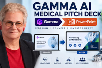 redesign your gamma ai medical pitch deck into powerpoint investor presentation