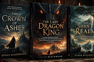 design epic fantasy book cover art novel book cover design, KDP book design