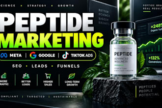 do peptide marketing, peptide ads, meta ads, google ads, tiktok ads, peptide SEO