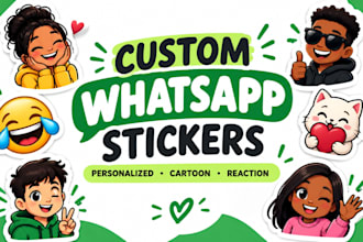 create custom whatsapp sticker, cartoon sticker and emoji