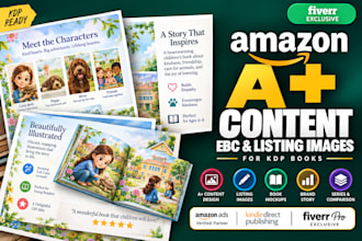 design amazon a plus content, ebc and listing images for KDP