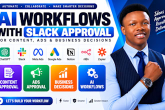 create ai workflows with slack approval for content ads and business decision