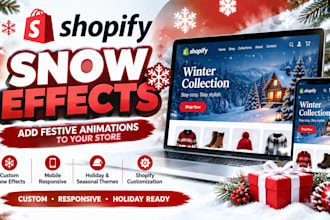 design shopify snows effect website shopify halloween add snow effects shopify