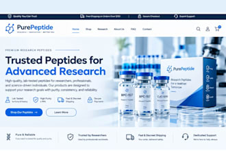 design peptide website research fda complaint  peptide website using woocommerce