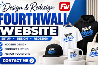redesign fourth wall website and optimize merch store for fourthwall creators