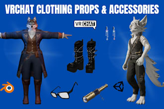 design custom 3d clothing vrchat outfit prop vrchat accessories for your avatar