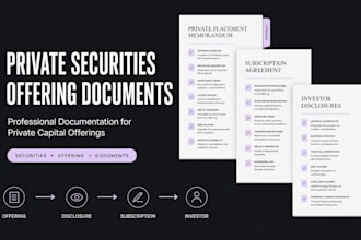 draft sec compliant private securities offering documents