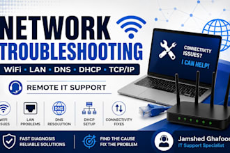 troubleshoot network, wifi, lan and internet issues remotely
