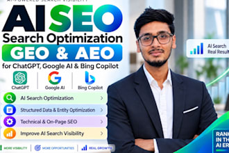 ai SEO, GEO, aeo and technical optimization for chatgpt, google ai, copilot, llm