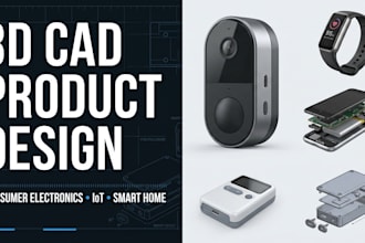 3d cad product design for consumer electronics, smart home, iot medical devices