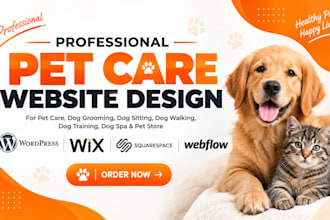 build pet care website pet store dog grooming sitting website with wix wordpress