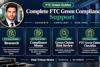 research ftc green guides requirements for your eco claims as a US attorney